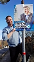 B&uuml;rgermeisterkandidat Stefan Schard (CDU) unterwegs� (Foto: Stefan Schard)