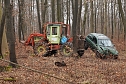 auto im Wald (Foto: S.Dietzel)