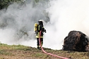 Heuballen in Sondershausen in Flammen (Foto: S.Dietzel) Heuballen in Sondershausen in Flammen (Foto: S.Dietzel)