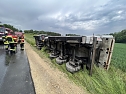 Unfall mit umgekipptem Sattelzug (Foto: S.Dietzel)