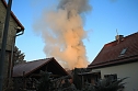 Scheunenbrand heute Morgen in Himmelsberg (Foto: S.Dietzel)
