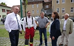 Verabschiedung der Katastrophensch&uuml;tzer aus dem Kyffh&auml;userkreis zu den Flutopfern nach Ahrweiler (Foto: Antje Mund)