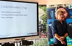 Maurice Schwamberger von der "Harz Agentur" stellt Radwegekonzept vor (Foto: Eva Maria Wiegand)