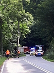Folgenschwerer Motorradunfall im Kyffh&auml;user (Foto: Feuerwehr Bad Frankenhausen/SD)