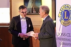 30-j&auml;hriges Jubil&auml;um des LIONS Clubs Sondershausen, v.l. Govenors Christoph K.Engel; Hartmut Thiele (Foto: Eva Maria Wiegand)