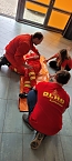 Bild: &Uuml;bung zur stabilen Seitenlage (Foto: DLRG Kyffh&auml;userkreis)