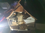 Bild: Giebeldach in Seehausen eingest&uuml;rzt (Foto: Feuerwehr Seehausen/Feuerwehr Bad Frankenhausen/Silvio Dietzel )
