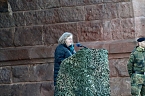 Vizepr&auml;sidentin des Th&uuml;ringer Landtags, Frau Doroteha Marx (SPD) spricht zur Verleihung des Fahnenbandes vor dem Kyffh&auml;user Denkmal (Foto: Eva Maria Wiegand)