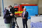 Bild: Th&uuml;ringens Innenminister Georg Maier stellte die Feuerwehrstatistik f&uuml;r das Jahr 2022 in der neuen Feuerwache in Nordhausen vor (Foto: agl)
