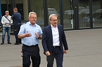 Bild: Th&uuml;ringens Innenminister Georg Maier stellte die Feuerwehrstatistik f&uuml;r das Jahr 2022 in der neuen Feuerwache in Nordhausen vor (Foto: agl)