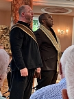 Bild: v.l. Iavor Genchev (Rolle: Ramphis); re. Marvin Scott (Rolle: Radames) in der Opernerz&auml;hlung "AIDA" im Achteckhaus in Sondershausen (Foto: Eva Maria Wiegand)