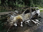 Ausgebrannter Dacia Logan (Foto: Feuerwehr Breitenworbis/Silvio Dietzel)