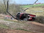 Schwerer Unfall auf der A38 bei Ro&szlig;la (Foto: S. Dietzel)