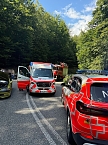 Unfall auf den Kyffhäuser-Serpentinen (Foto: S. Dietzel) Unfall auf den Kyffhäuser-Serpentinen (Foto: S. Dietzel)