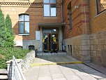 Gro&szlig;einsatz am Krankenhaus (Foto: Karl-Heinz Herrmann)