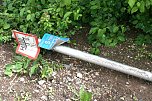 Schild umgebrochen (Foto: G&uuml;nter Herting)