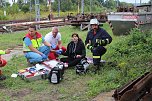Am Gel&auml;nde des Eisenbahnvereines in der Erfurter Stra&szlig;e / Am Petersenschacht fand am sp&auml;ten Nachmittag eine Rettungsgro&szlig;&uuml;bung statt (<b>Update</b>)...  Die diesj&auml;hrigen Gro&szlig;&uuml;bung fand in der N&auml;he des Hauptbahnhofs in Sondershausen statt. Alle drei Jahr steht so eine Gro&szlig;&uuml;bung auf dem Plan. Waren es beim beim letzten Mal 30 Verletzte in einem Eisenbahnwaggon, waren dieses dieses Mal "nur" acht verl (Foto: Karl-Heinz Herrmann)