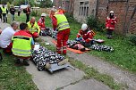 Am Gel&auml;nde des Eisenbahnvereines in der Erfurter Stra&szlig;e / Am Petersenschacht fand am sp&auml;ten Nachmittag eine Rettungsgro&szlig;&uuml;bung statt (<b>Update</b>)...  Die diesj&auml;hrigen Gro&szlig;&uuml;bung fand in der N&auml;he des Hauptbahnhofs in Sondershausen statt. Alle drei Jahr steht so eine Gro&szlig;&uuml;bung auf dem Plan. Waren es beim beim letzten Mal 30 Verletzte in einem Eisenbahnwaggon, waren dieses dieses Mal "nur" acht verl (Foto: Karl-Heinz Herrmann)