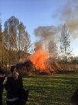 Osterfeuer am Bebraer Teich (Foto: Sven Oesterheld)
