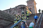 Feuerwehrleute stürmen Kyffhäuserdenkmal (Foto: Karl-Heinz Herrmann) Feuerwehrleute stürmen Kyffhäuserdenkmal (Foto: Karl-Heinz Herrmann)
