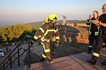 Feuerwehrleute stürmen Kyffhäuserdenkmal (Foto: Karl-Heinz Herrmann) Feuerwehrleute stürmen Kyffhäuserdenkmal (Foto: Karl-Heinz Herrmann)