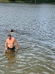 Letztes Abbaden am Bebraer Teich (Foto: privat)