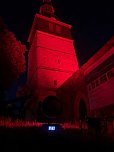 &Uuml;ber Bad Frankenhausen leuchtete es ROT (Foto: Licht produktiv)