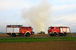 Brennende Strohballen zwischen Holz- und Kirchengel (Foto: S. Dietzel)