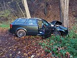 Unfall zwischen Bad Frankenhausen und Ratsfeld (Foto: Feuerwehr Bad Frankenhausen/Silvio Dietzel)