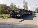 28 Leopard 2 Panzer zur&uuml;ck in Bad Frankenhausen (Foto: S. Dietzel)