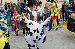 Ein bunter Karnevalszug zog sich am Rosenmontag durch Sondershausen (Foto: Eva Maria Wiegand)