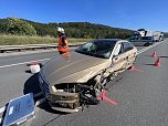 Personen und Sachschaden bei Unfall auf der B4 Ortsumgehung Sondershausen in Richtung Nordhausen (Foto: S. Dietzel) Personen und Sachschaden bei Unfall auf der B4 Ortsumgehung Sondershausen in Richtung Nordhausen (Foto: S. Dietzel)