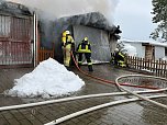 Garagenbrand in Thalebra (Foto: S. Dietzel)