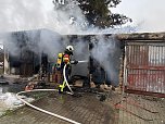 Garagenbrand in Thalebra (Foto: S. Dietzel)