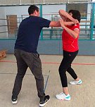 Lehrgang für Selbstverteidigung und Selbstbehauptung für Frauen in der Zweifelderhalle in Bad Frankenhausen (Foto: Peter Keßler) Lehrgang für Selbstverteidigung und Selbstbehauptung für Frauen in der Zweifelderhalle in Bad Frankenhausen (Foto: Peter Keßler)