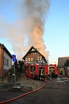Scheunenbrand heute Morgen in Himmelsberg (Foto: S.Dietzel)