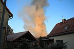 Scheunenbrand heute Morgen in Himmelsberg (Foto: S.Dietzel)