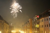 Bild: Feuerwerk &uuml;ber Sondershausen