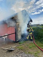 Bild: Brandeinsatz in Ro&szlig;leben
