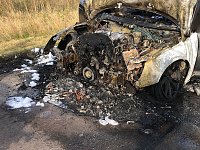 Bild: Autobrand auf Autobahn
