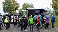 Bild: Kranichf&uuml;hrung am Stausee Kelbra