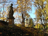 Bild: Laubfegen im Schlosspark Ebeleben