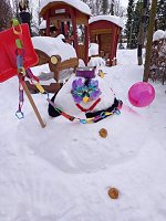 Bild: Masken basteln Maskenschneemann