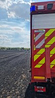 Brand eines Stoppelfeldes bei Bretleben Bild: Brand eines Stoppelfeldes bei Bretleben