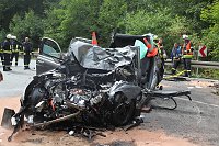 Unfall auf der Bundesstraße 249 nahe Sondershausen Bild: Unfall auf der Bundesstraße 249 nahe Sondershausen