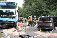 Unfall auf der Bundesstraße 249 nahe Sondershausen Bild: Unfall auf der Bundesstraße 249 nahe Sondershausen