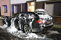 Bild: Fahrzeug in Bad Frankenhausen brannte