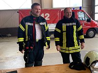 Bild: Feuerwehr&uuml;bung in Greu&szlig;en