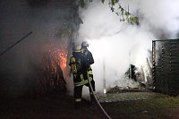 Bild: Schuppenbrand heute Morgen