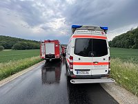 Unfall mit umgekipptem Sattelzug Bild: Unfall mit umgekipptem Sattelzug